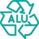 Icone recyclable avec ALU au centre